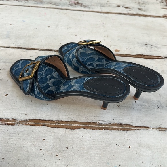 Coach Margot Signature Denim Sandal size 6.5 - Picture 5 of 7